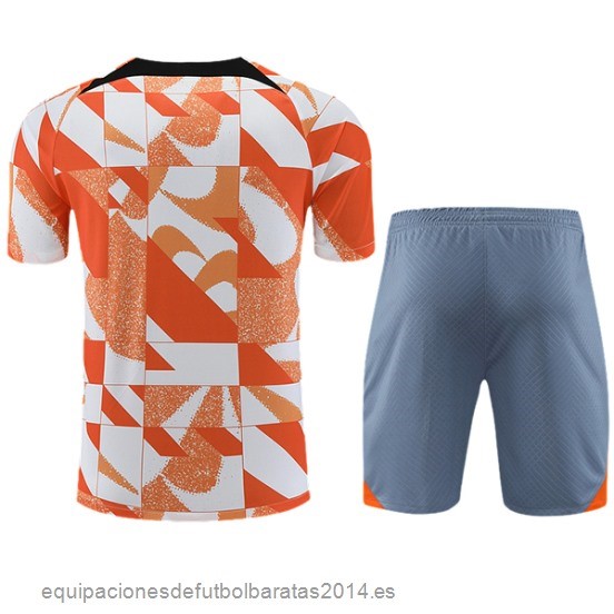 Nuevo Entrenamiento Conjunto Completo Inter Milan 23/24 Naranja Blanco Gris Baratas